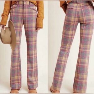Anthropologie The Essential Trousers Plaid
